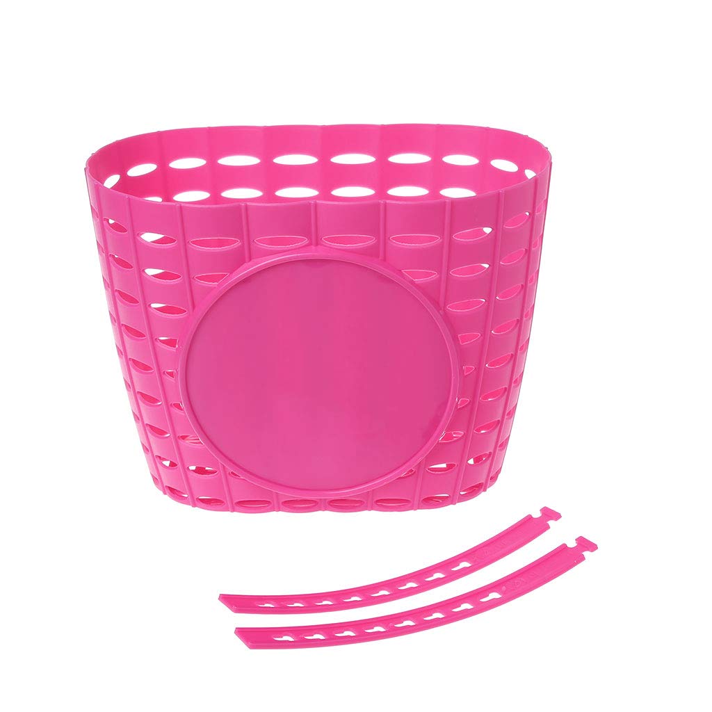 Kids Bike Front Basket - Lightweight Plastic Handlebar Storage Carrier for Bicycles, Tricycles & Scooters - Perfect for School, Park Rides and Grocery Shopping