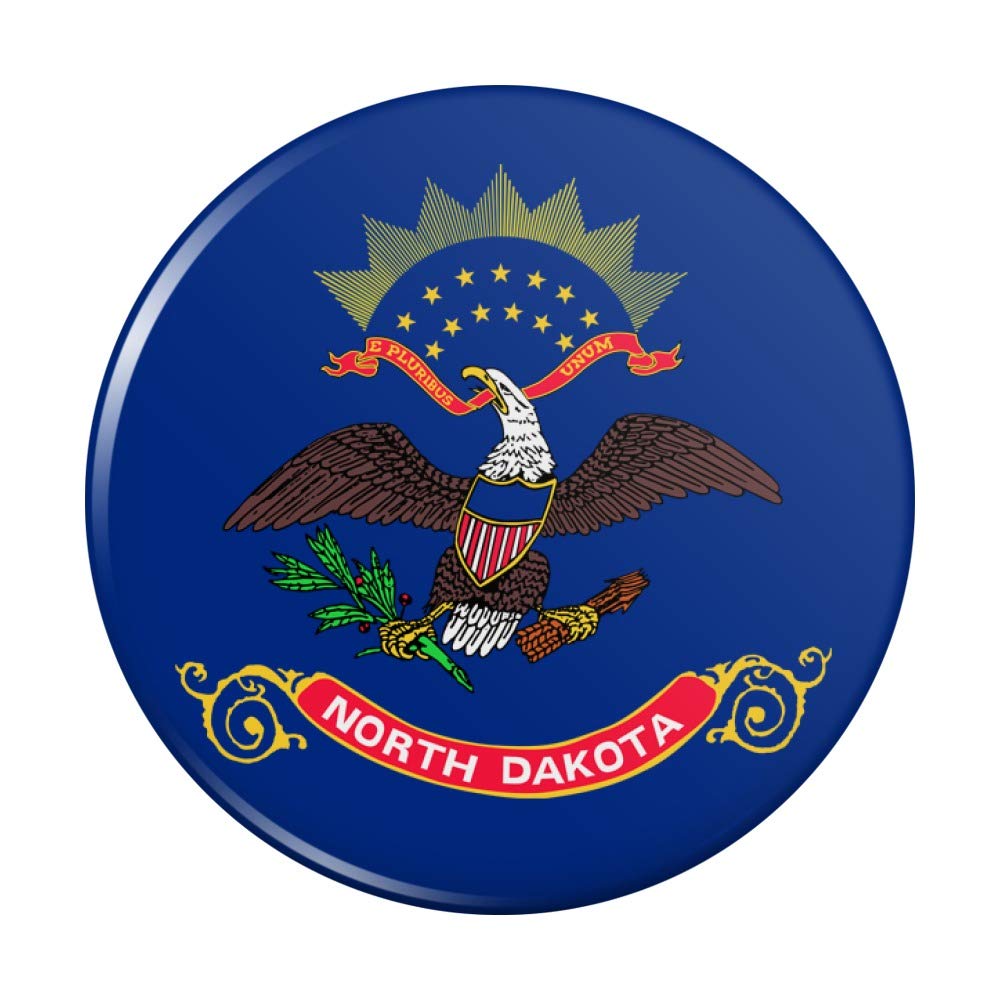 North Dakota State Flag Fridge Magnet - Strong Kitchen Refrigerator Locker Decorative Magnet for Home, Office, Dorm & Gifts (Perfect for State Pride Display, Note Holding & Metal Surface Decoration)