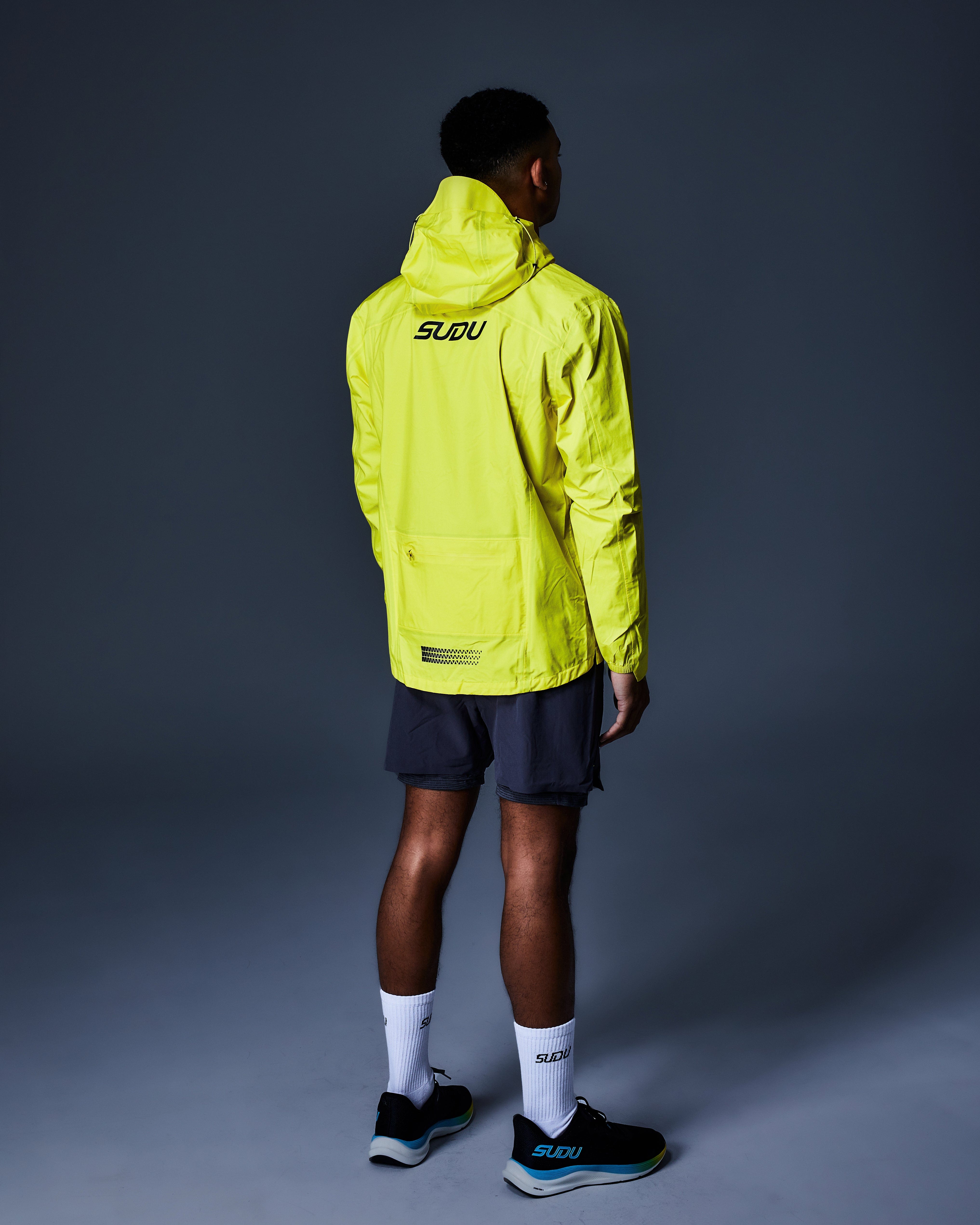 SWP 01 Waterproof Rain Jacket for Men & Women - Lightweight Windproof Outdoor Jacket with Hood (Yellow) - Perfect for Hiking, Camping & Daily Commute