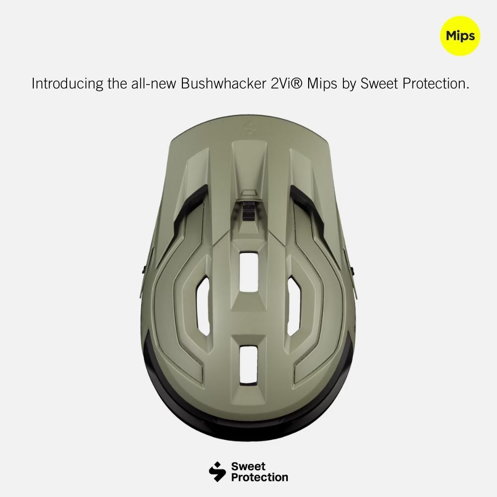 Bushwhacker 2 Vi MIPS Helmet - Lightweight Mountain Bike & MTB Helmet for Men & Women - Perfect for Trail Riding, Cycling & Outdoor Adventures (Woodland Camo)
