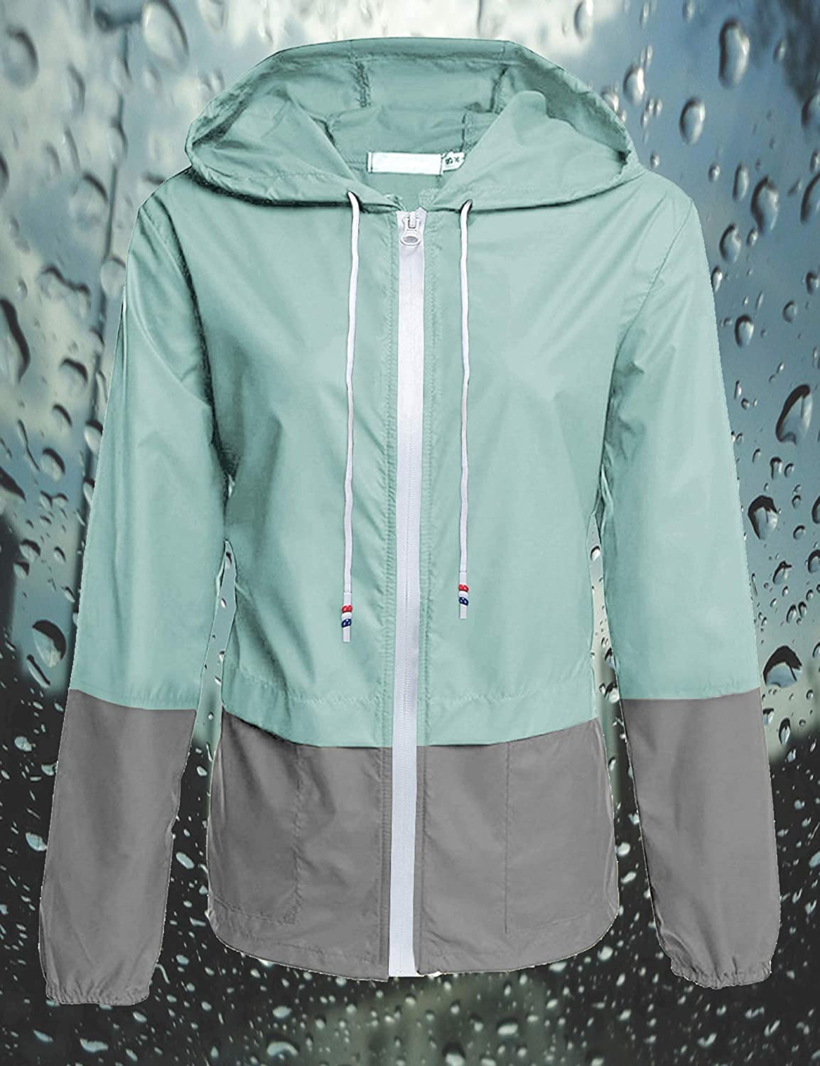 Women's Waterproof Raincoat - Lightweight Hooded Jacket, Packable Windbreaker for Outdoor Activities (S-XXL) | Perfect for Hiking, Camping & Commuting in Rainy Weather