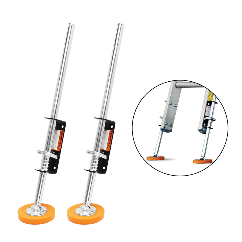 Adjustable Ladder Leg Levelers Pair - Heavy Duty Leveling Feet for Ladders on Uneven Surfaces - Perfect for Construction, Roofing, and Home DIY Projects