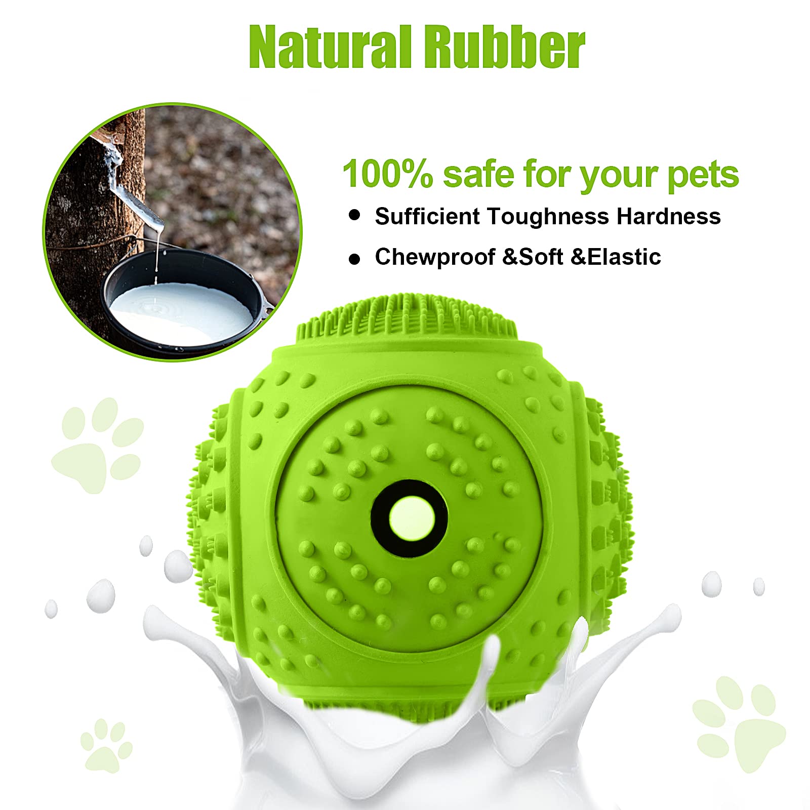 LUKITO Indestructible Dog Toys for Aggressive Chewers - 3 Pack Durable Rubber Chew Toys for Medium & Large Dogs - Perfect for Boredom Relief, Training & Birthday Gifts - Best for Tough Chewers & Playtime Fun