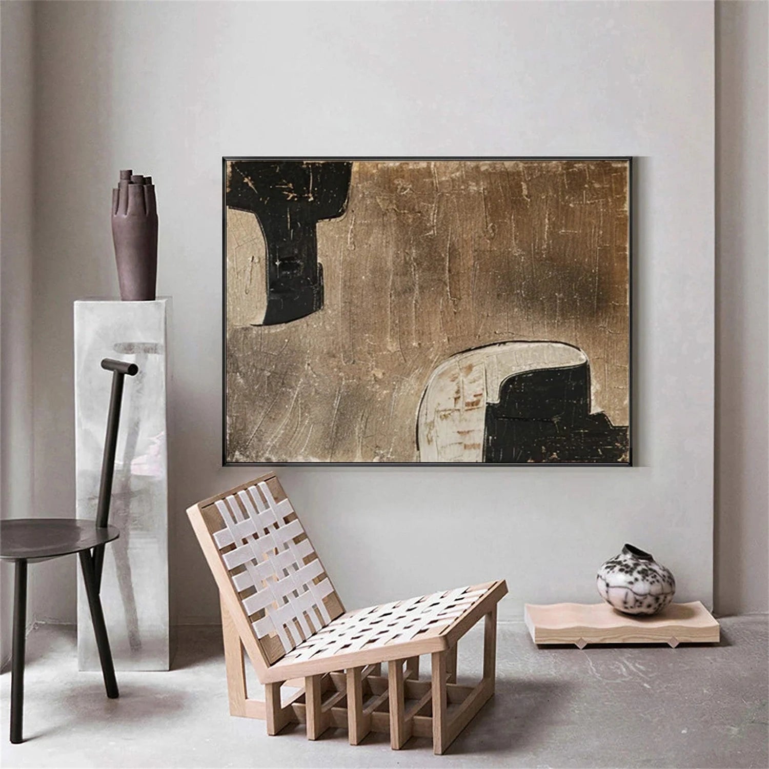 Abstract Tranquility Wall Art #WS205 - Modern Minimalist Canvas Painting for Home & Office Decor - Perfect for Living Room, Bedroom or Meditation Space