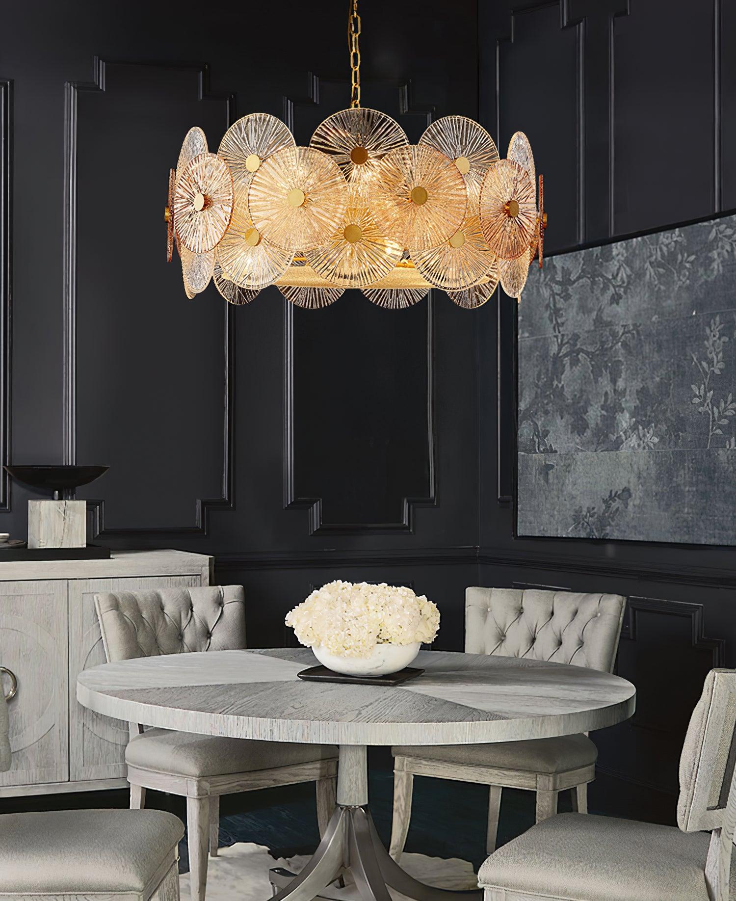 Maytoni Aster Chandelier - Modern Crystal Ceiling Light Fixture for Dining Room & Living Room | Elegant Home Decor Lighting