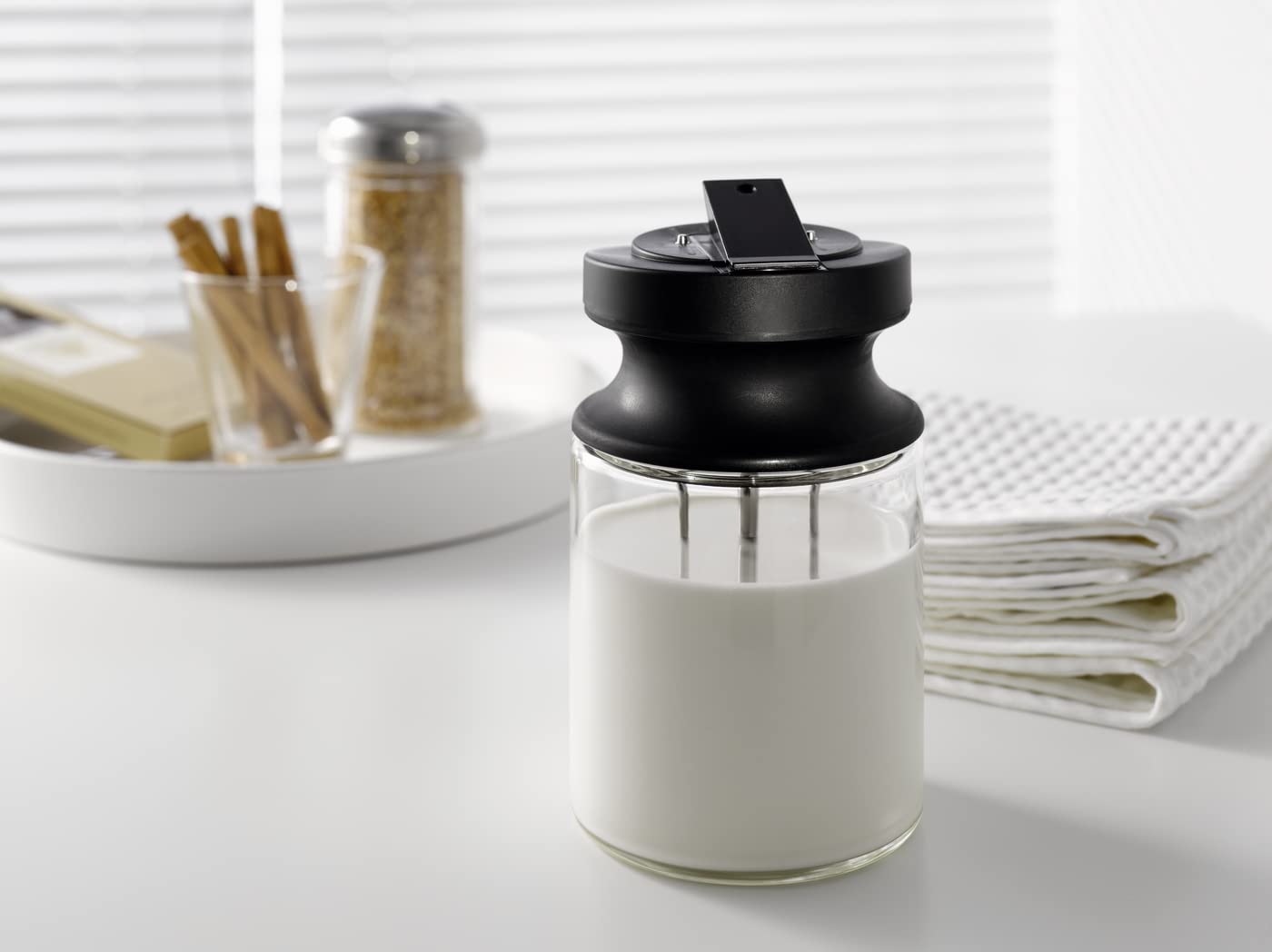 Miele CVA6000 Standard Black Milk Container - Compatible with Miele Coffee Machines - Perfect for Home & Office Use