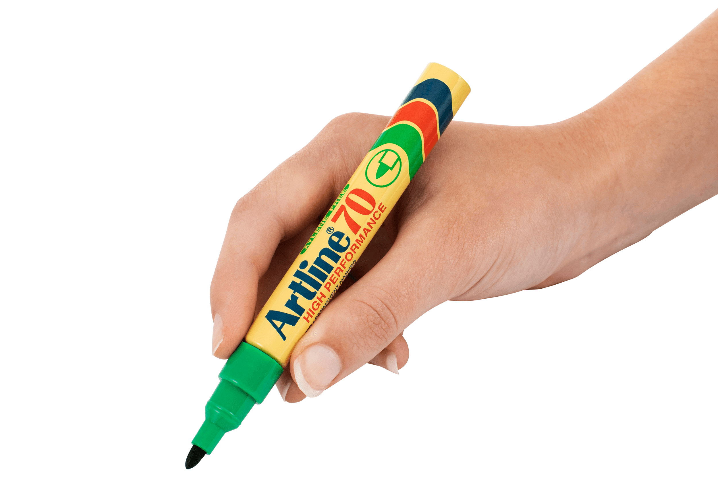 Artline 70 Permanent Marker Bullet Tip - Green Ink (12-Pack) - Ideal for Office, School, and Craft Projects