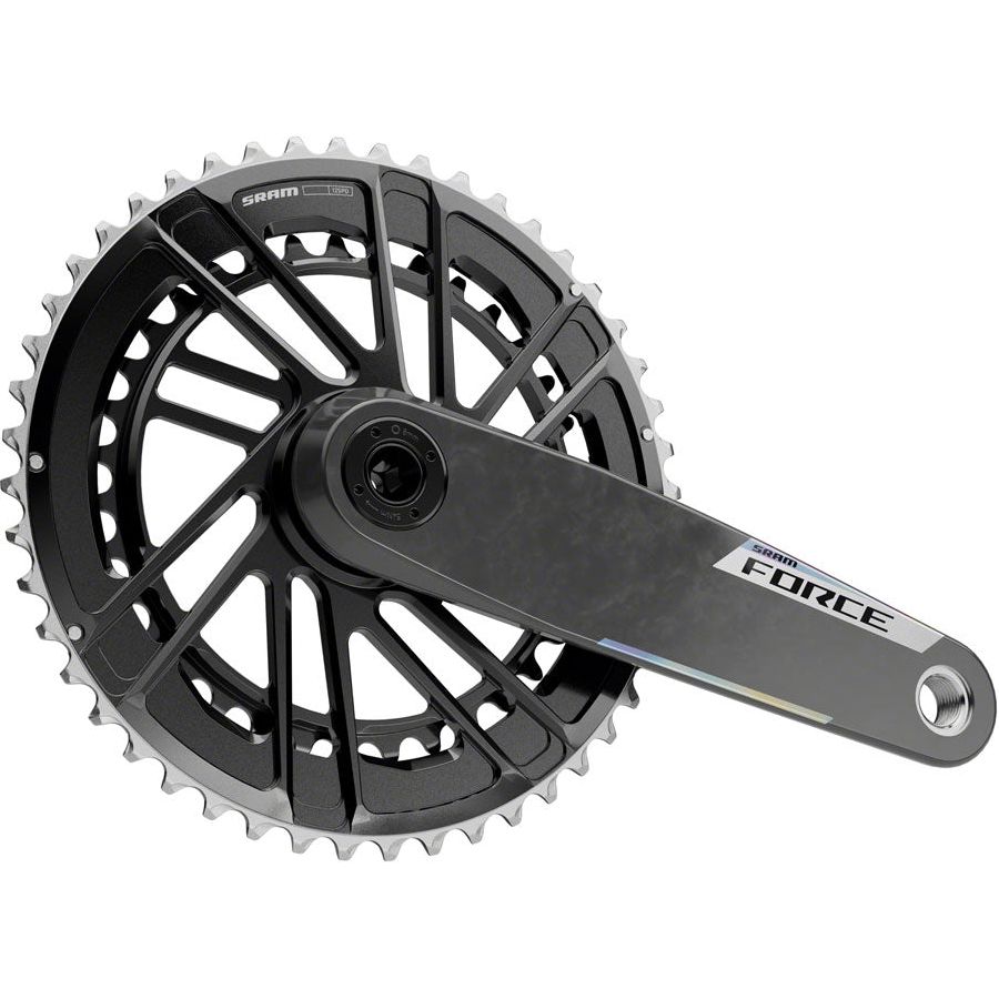 SRAM Force Crankset 165mm - 12 Speed 50/37T, 8 Bolt Direct Mount DUB Spindle Carbon Road Bike Crankset (E1) - Perfect for Road Cycling, Racing & Performance Biking