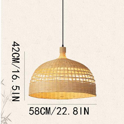 Modern LED Chandelier Lamp - Semicircle Hollow Design with Natural Straw Material, Eco-Friendly Hanging Light Fixture for Living Room, Bedroom, Dining Room, Bars and Restaurants | Energy Saving & Stylish Ceiling Lighting