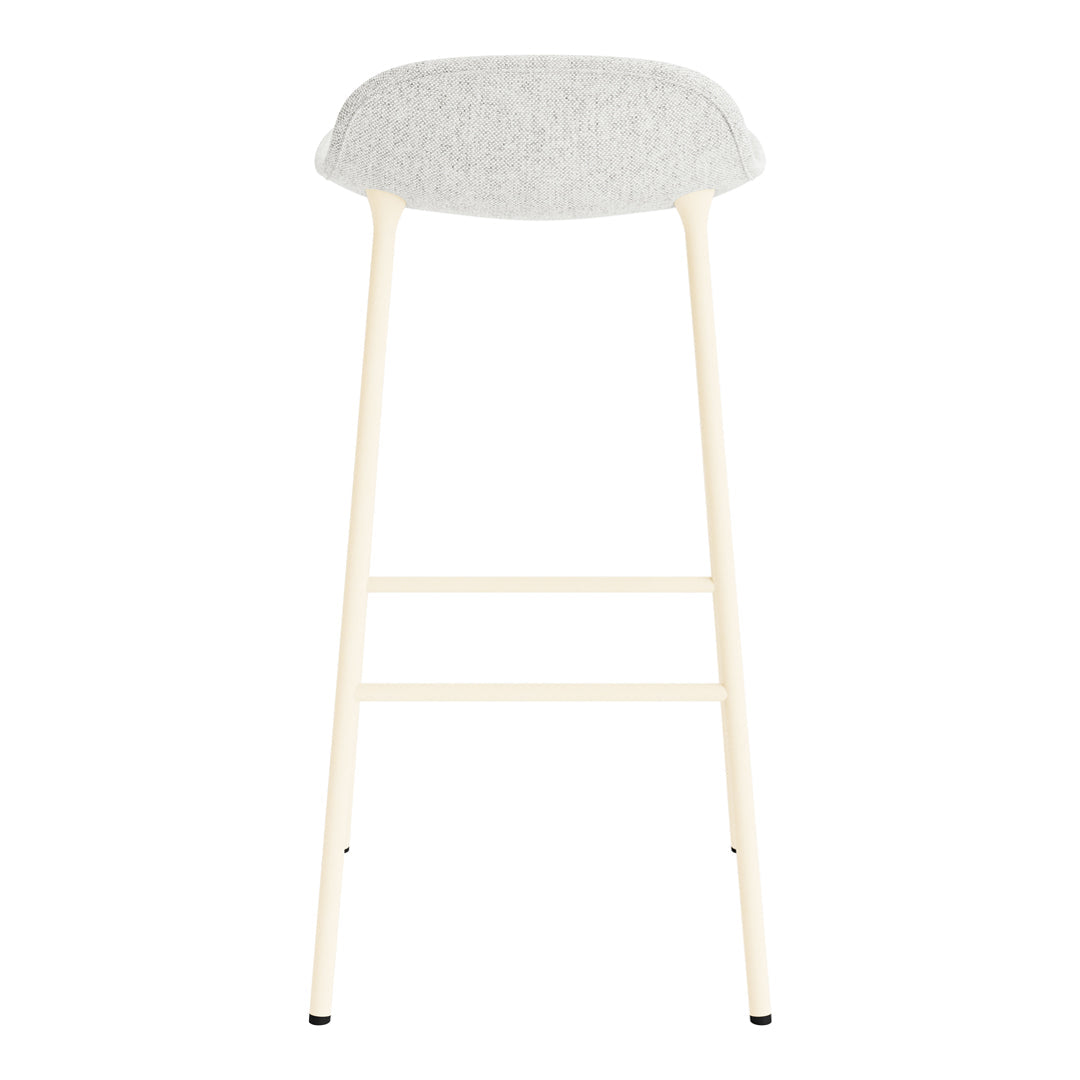 Modern Form Bar Stool with Sturdy Metal Legs & Comfortable Upholstered Seat - Perfect for Kitchen Islands, Home Bars & Commercial Use