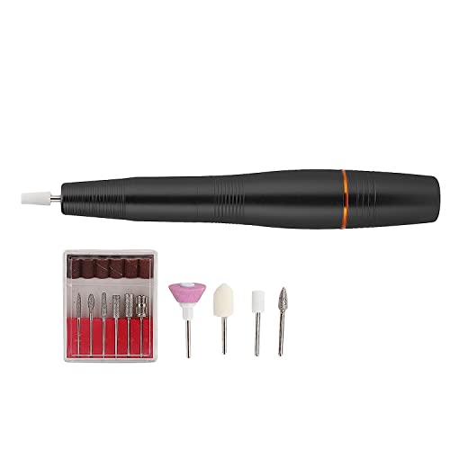 Professional Nail Drill Machine for Home & Salon Use - 18000-20000 RPM Portable Electric Nail File, Lightweight & Compact Manicure Pedicure Tool (Black) | Perfect for DIY Nail Art, Acrylics & Gel Extensions