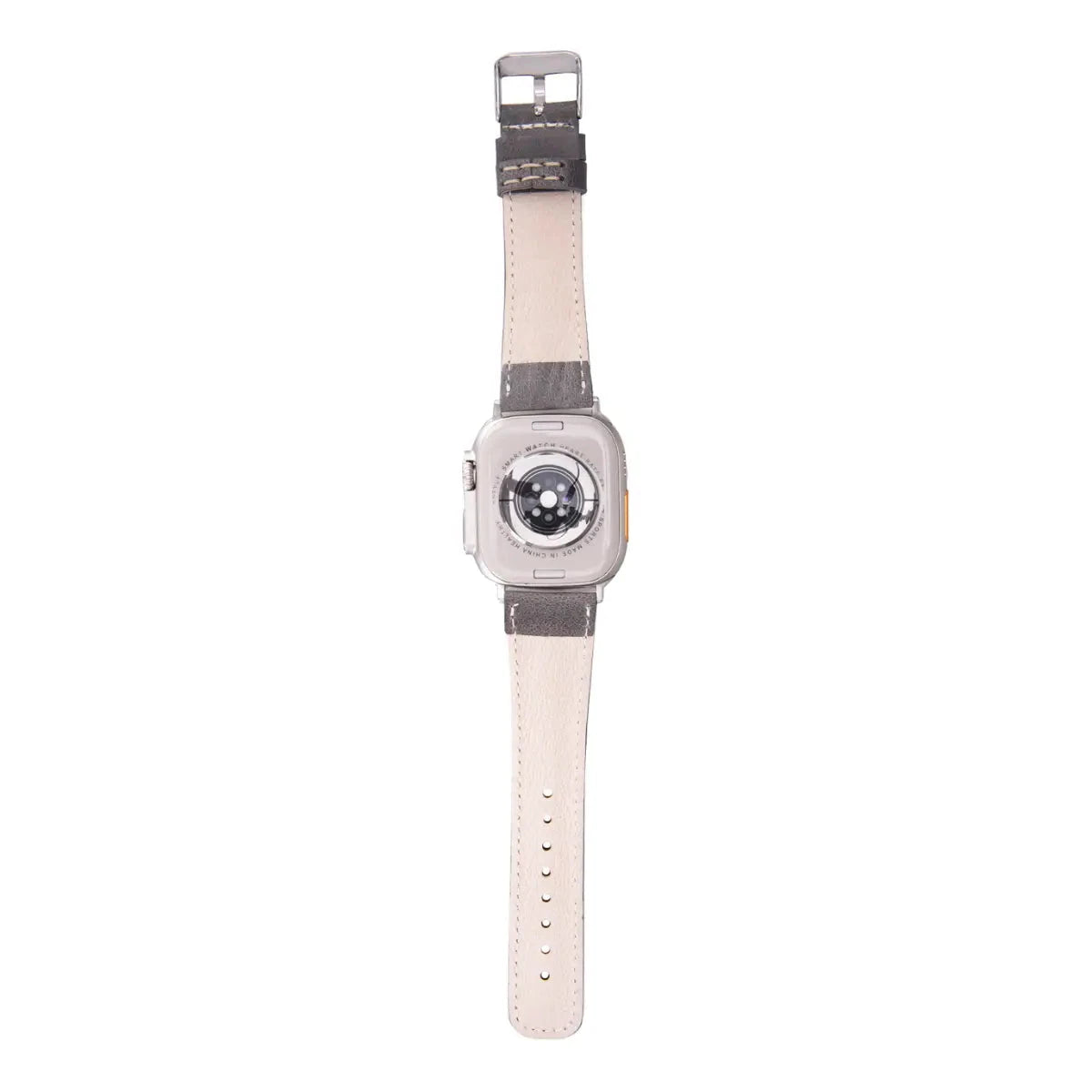 Premium Burnished Gray Leather Apple Watch Band - Classic & Stylish Replacement Strap for Apple Watch Series 1-9, SE & Ultra - Perfect for Work, Travel & Everyday Wear