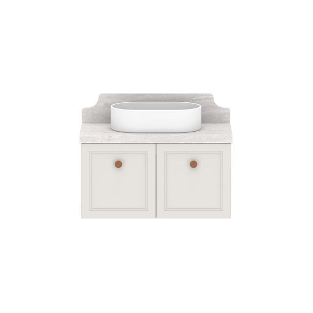 Premium ADP Mabel Wall Hung Vanity with Cherry Pie Solid Surface Benchtop - Modern Bathroom Sink Cabinet for Small Spaces & Ensuite Designs