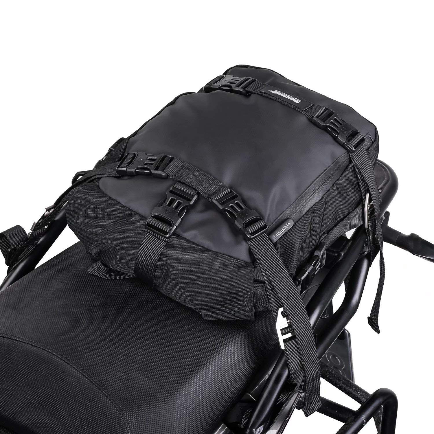 Rhinowalk 10L/20L/30L Waterproof Motorcycle Pannier Bag - Durable Rear Rack Trunk Seat Storage for Bikes - Perfect for Commuting, Touring & Adventure Rides (Black, 10L)