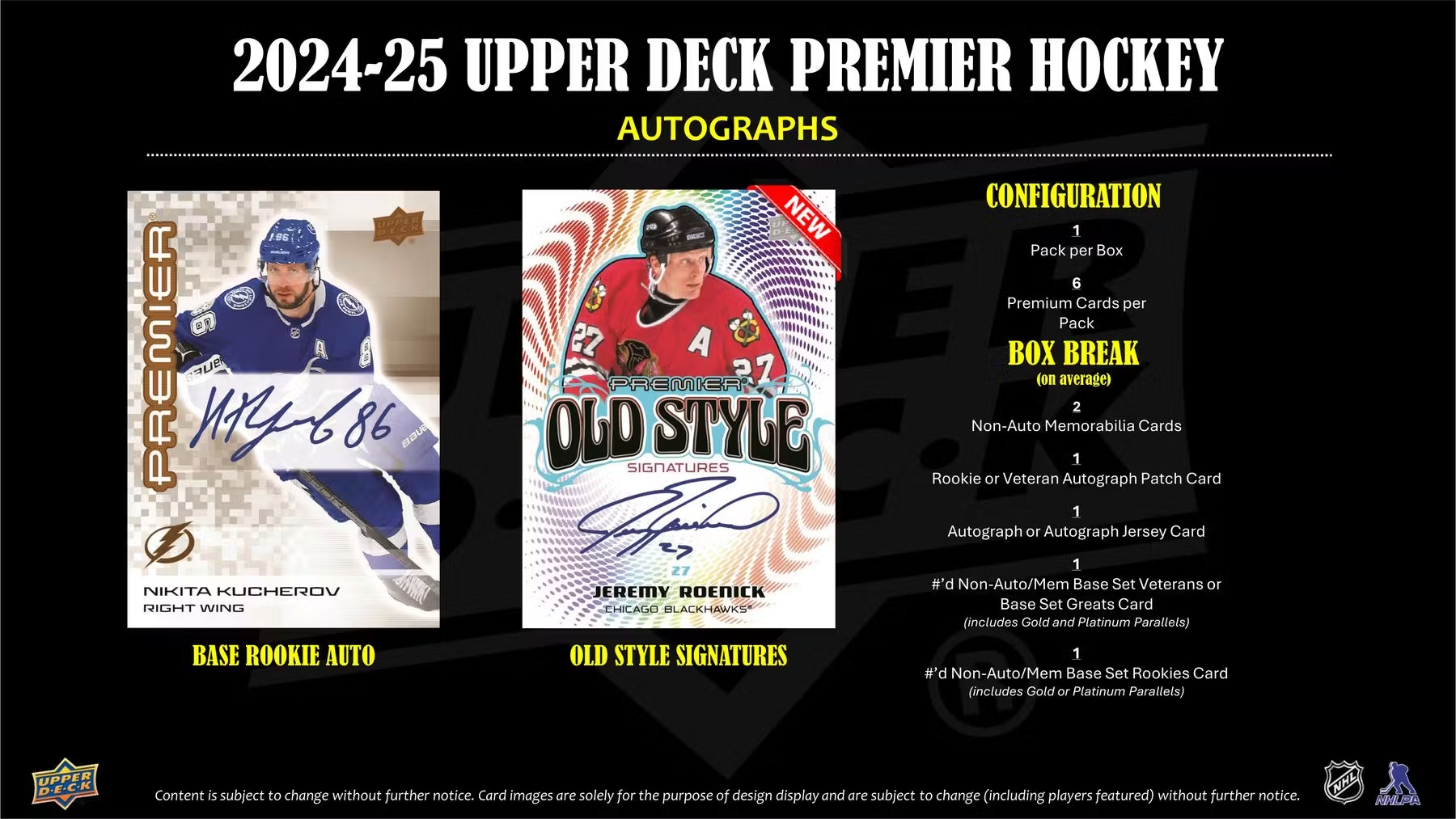 2024-25 Upper Deck Premier Hockey Hobby Box - NHL Trading Cards Collection - Pre-Order Now for Collectors & Fans - Perfect for Gifts, Investments, and Game Room Displays