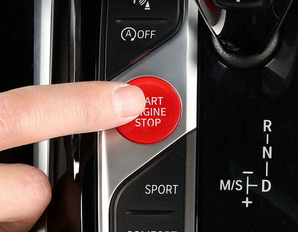 BMW Gxx 2 3 4 8 Series X5 X6 X7 Z4 Red Engine Push Start Button - High Performance Ignition Switch Upgrade for Sports Cars - Perfect for Racing & Car Enthusiasts