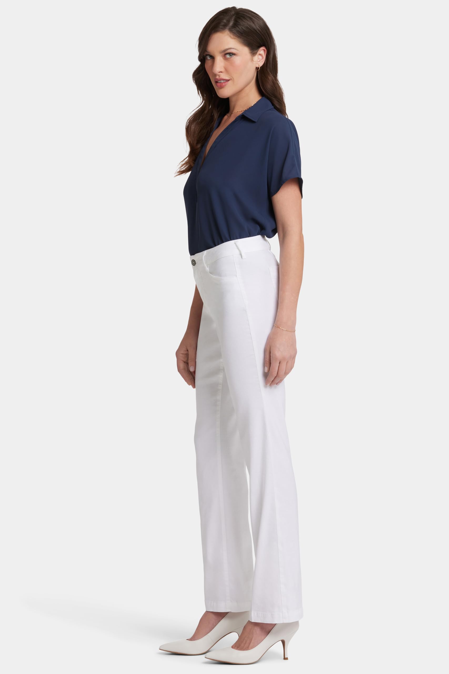 NYDJ Women's Stretch Linen Pants - Comfortable Slim Fit Trousers for Work, Office & Casual Wear | Perfect for Business Professional & Everyday Outfits