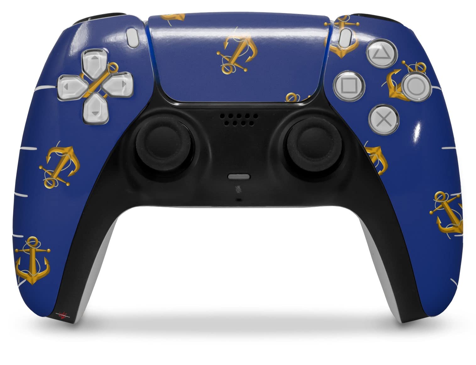 PS5 DualSense Controller Skin Wrap - Anchors Away Blue for Gaming Protection