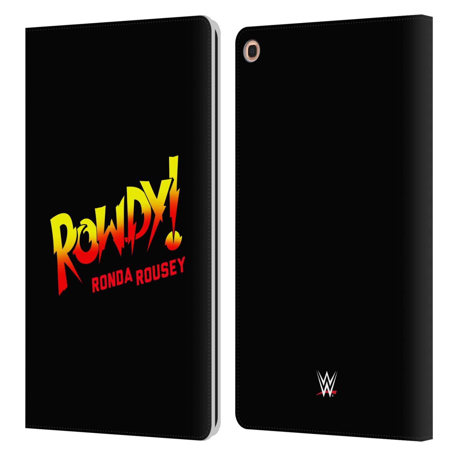 WWE Rowdy Ronda Rousey Leather Book Wallet Case for Samsung Galaxy Tab A 10.1 2019 | Officially Licensed by Head Case Designs | Perfect for Travel, Work, and Daily Protection