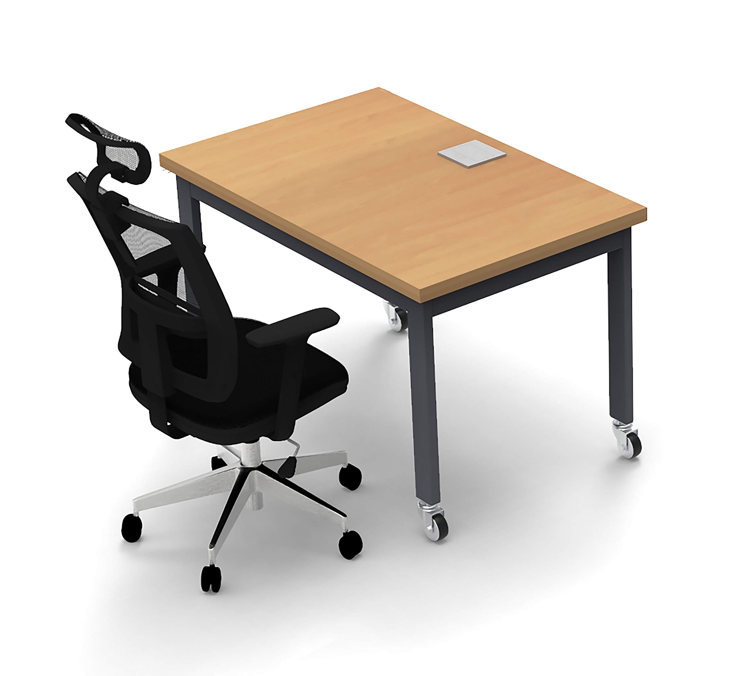 6523 Conference Meeting Seminar Table and Chair Set - 2-Piece Beech X-Thick Top with Industrial Casters | Includes Tables, Power Bars & Seating | Perfect for Office Meetings, Training Sessions & Corporate Events