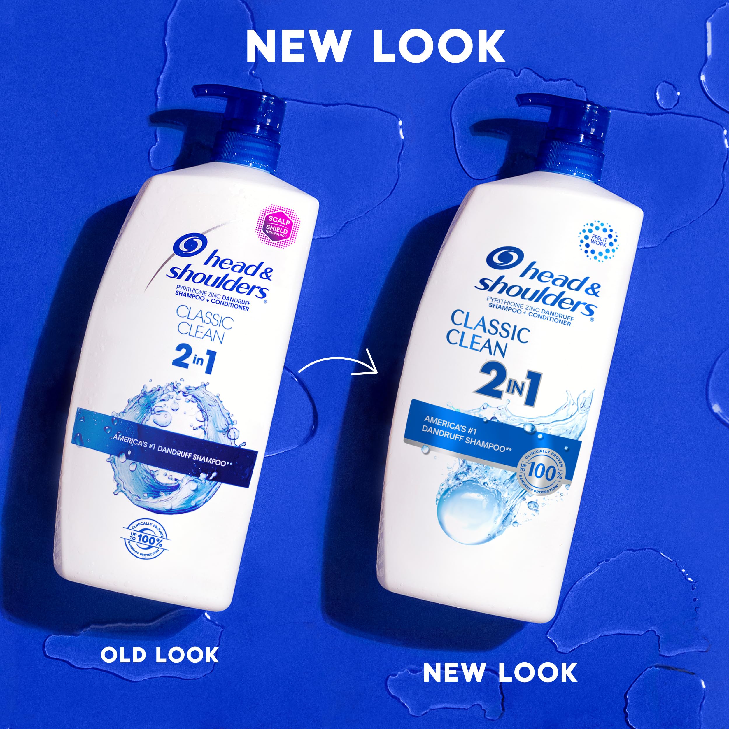 Head and Shoulders 2-in-1 Anti Dandruff Shampoo and Conditioner - Classic Clean Formula for Daily Use, Paraben Free, 28.2 oz - Perfect for Men & Women with Flaky Scalp & Itchy Scalp Relief at Home or Gym