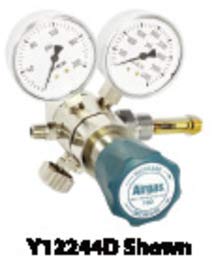 Airgas® Two Stage Brass 0-50 psi Analytical Cylinder Regulator with Needle Outlet - Precision Gas Flow Control for Laboratories & Industrial Applications