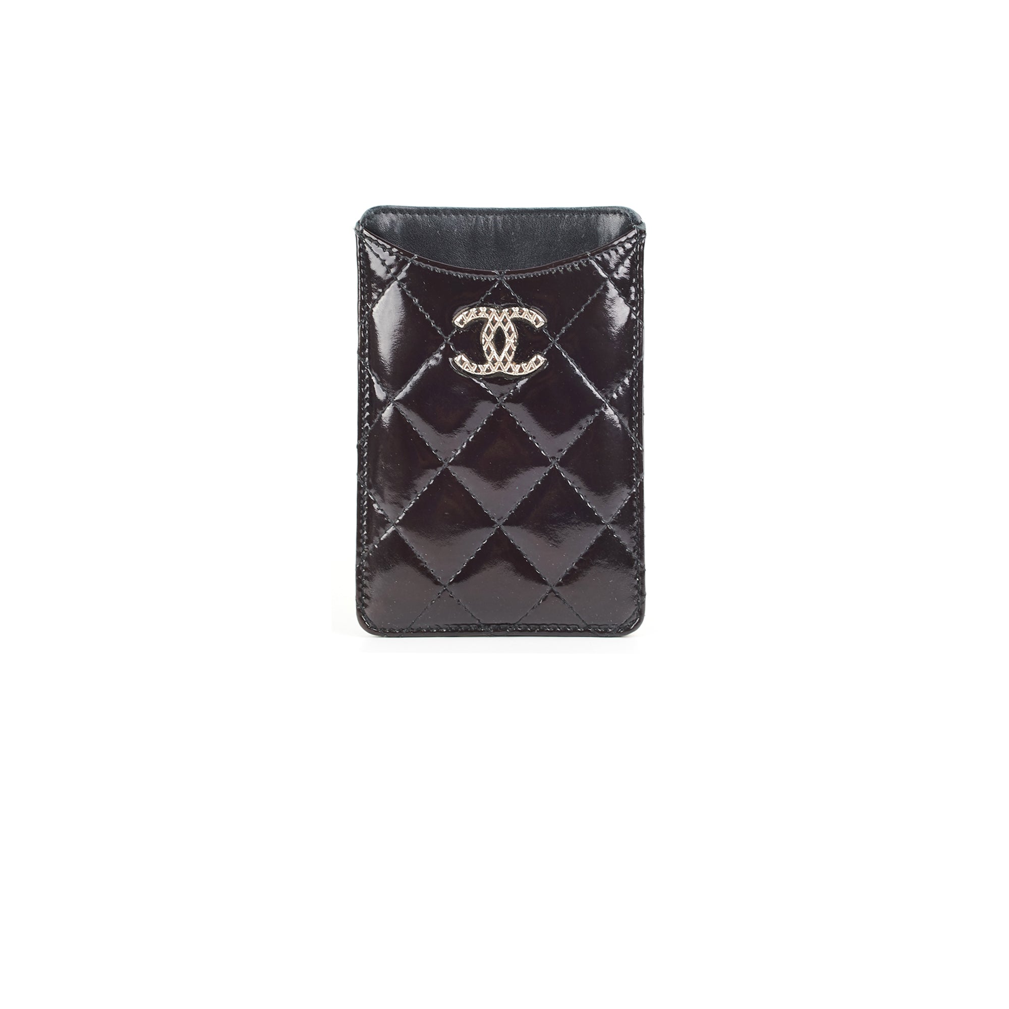 Authentic Chanel Black Leather Card Holder - Slim Wallet for Credit Cards & IDs | Perfect for Everyday Use, Travel & Minimalist Lifestyle