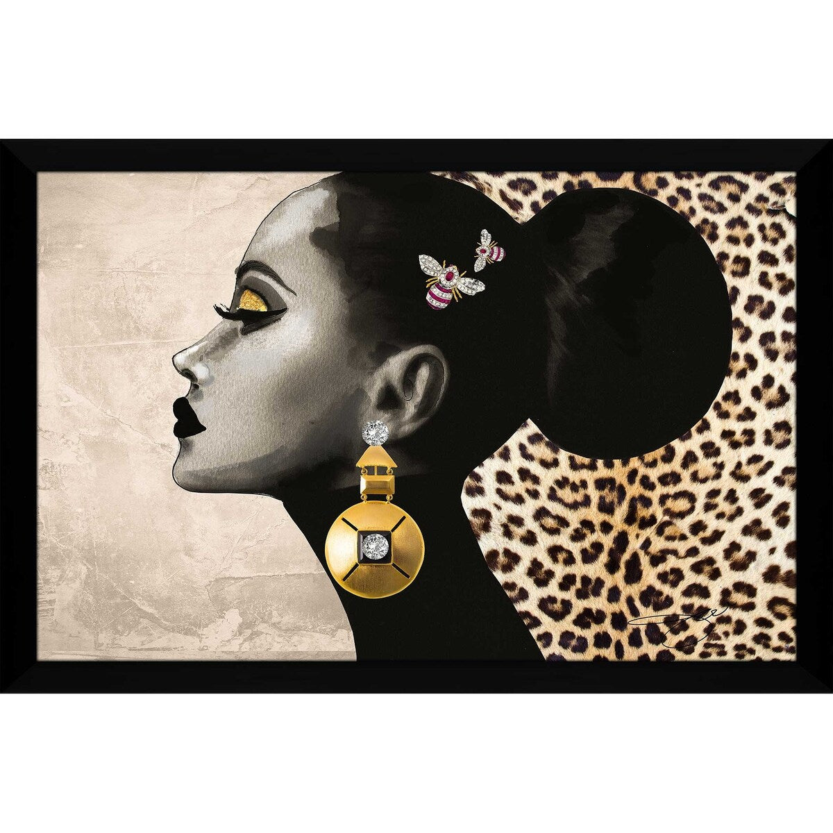 Jodi Print Afrique Model 7 Acrylic Wall Art - Modern African Home Decor for Living Room, Bedroom & Office
