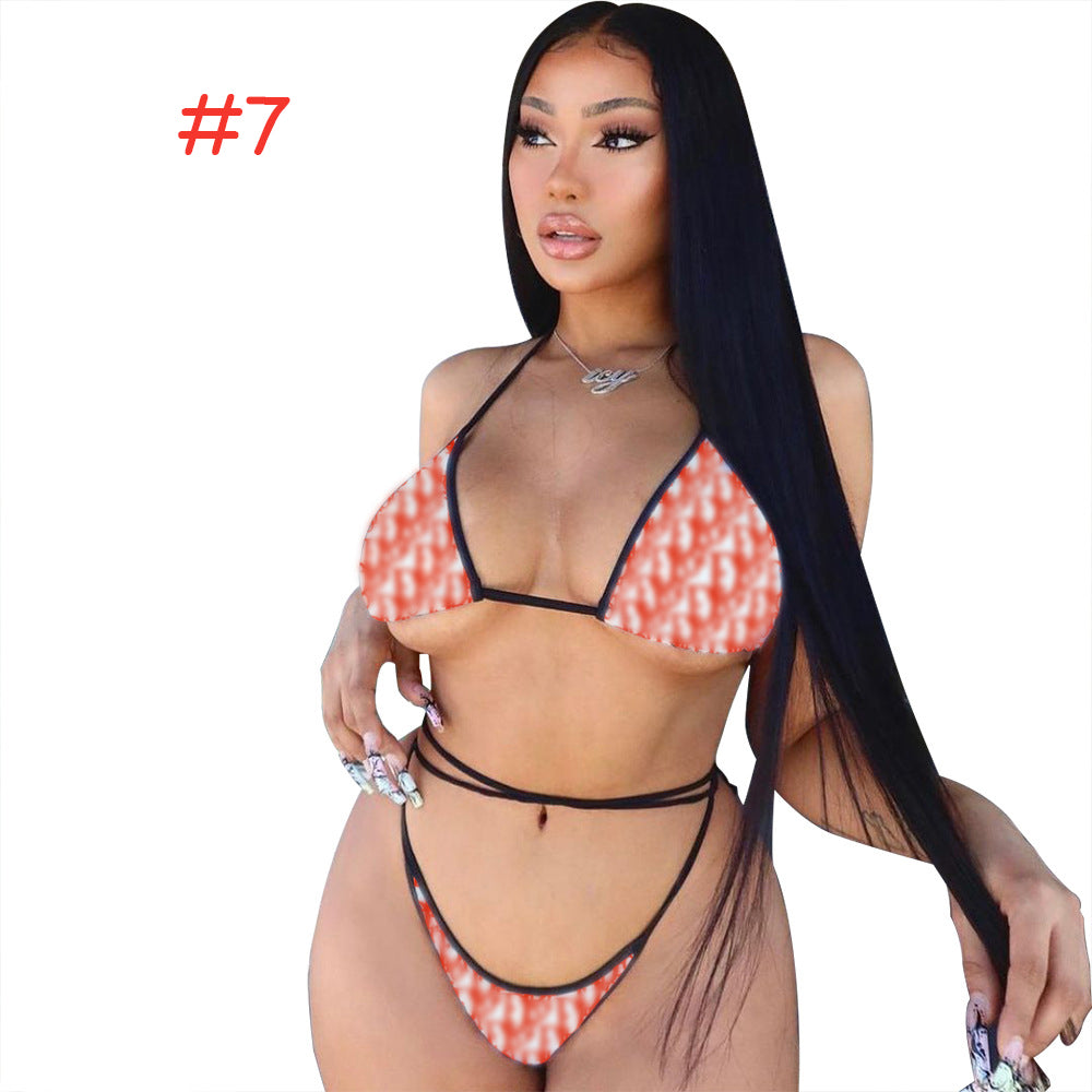 Sexy Printed Bikini Two Piece Set - Women's Floral Swimwear for Beach Vacation & Pool Party