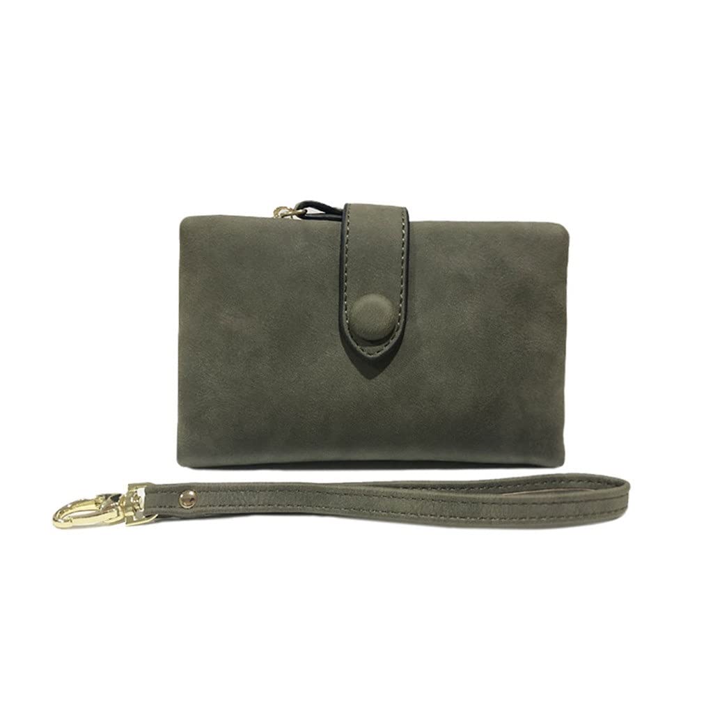 CJTMY Women's Matte Short Wallet - PU Leather Zipper Coin Purse with ID Card Holder for Ladies & Girls (Frosted Finish, Compact Design) - Perfect for Everyday Use, Travel & Gift Giving