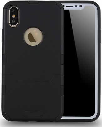 Apple iPhone X Rugged Case - Shockproof & Drop Protection - Heavy Duty Black Cover for Outdoor, Work & Adventure Use