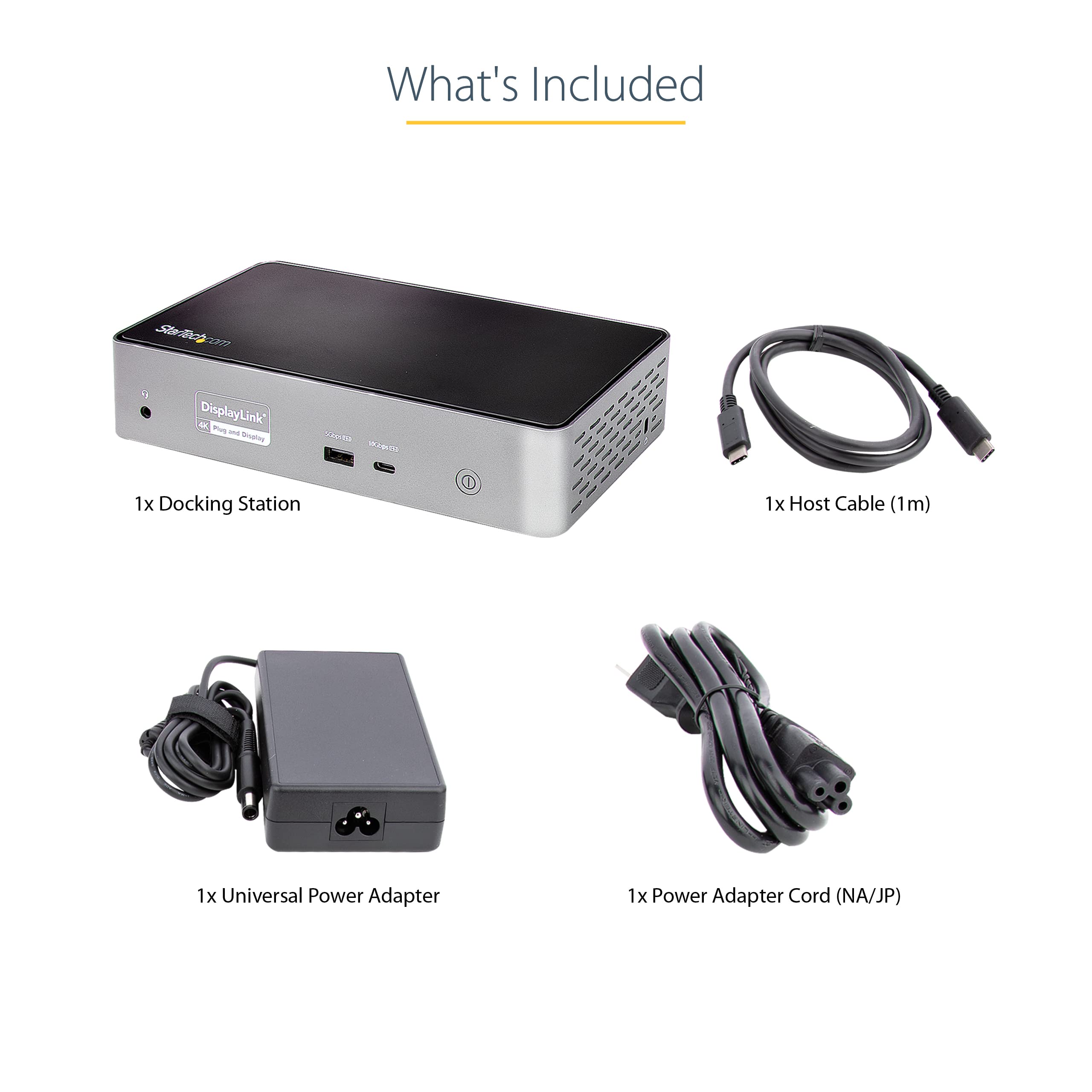 StarTech.com USB C Docking Station - 4K 60Hz Quad Monitor Support with DisplayPort & HDMI - Universal USB-C Hub with 100W Power Delivery - 1x USB-C & 3x USB-A Ports, Gigabit Ethernet, Audio (DK31C4DPPD) - Perfect for Home Office, Remote Work & Multi-Screen Productivity