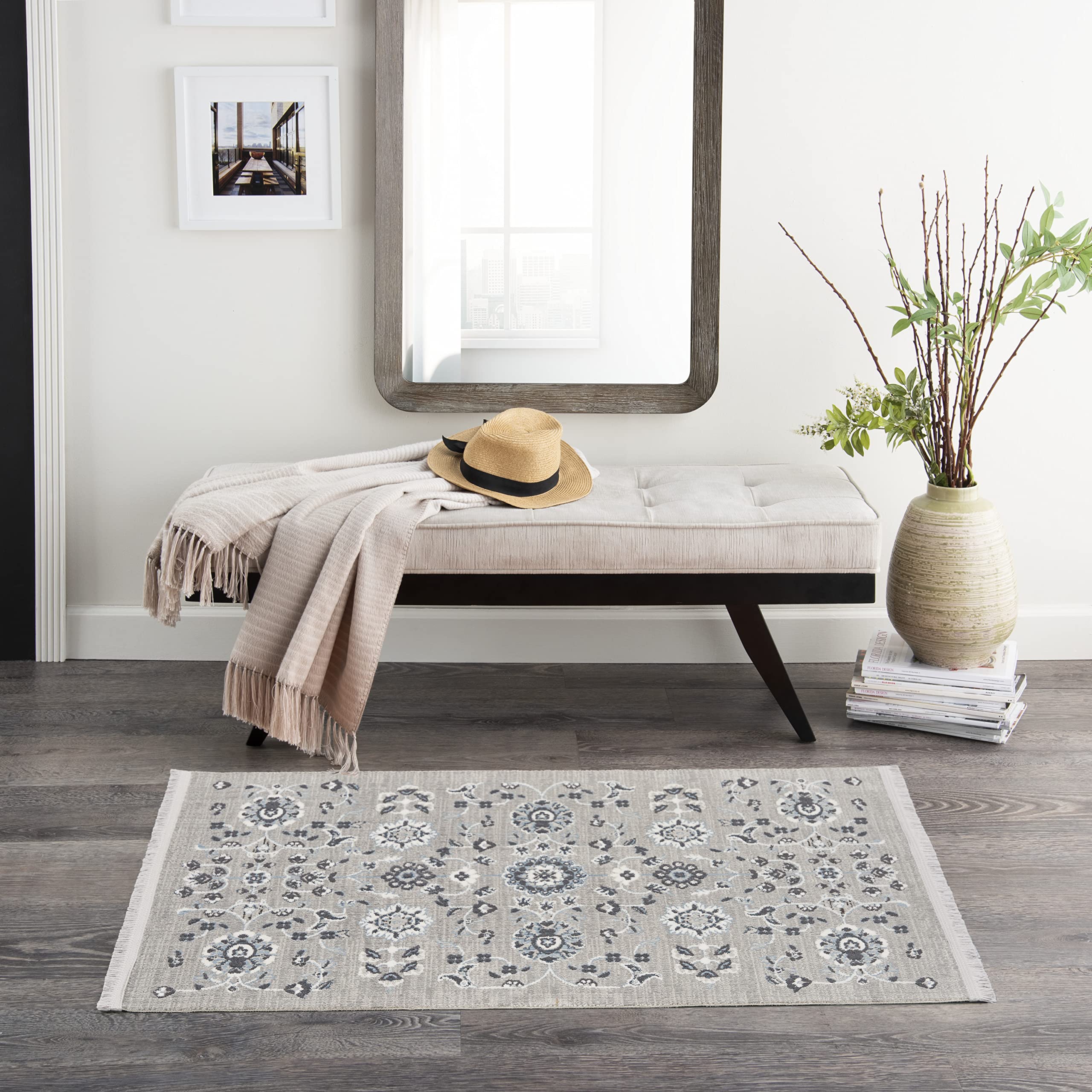 Nourison Lennox Grey/Blue 2'3
