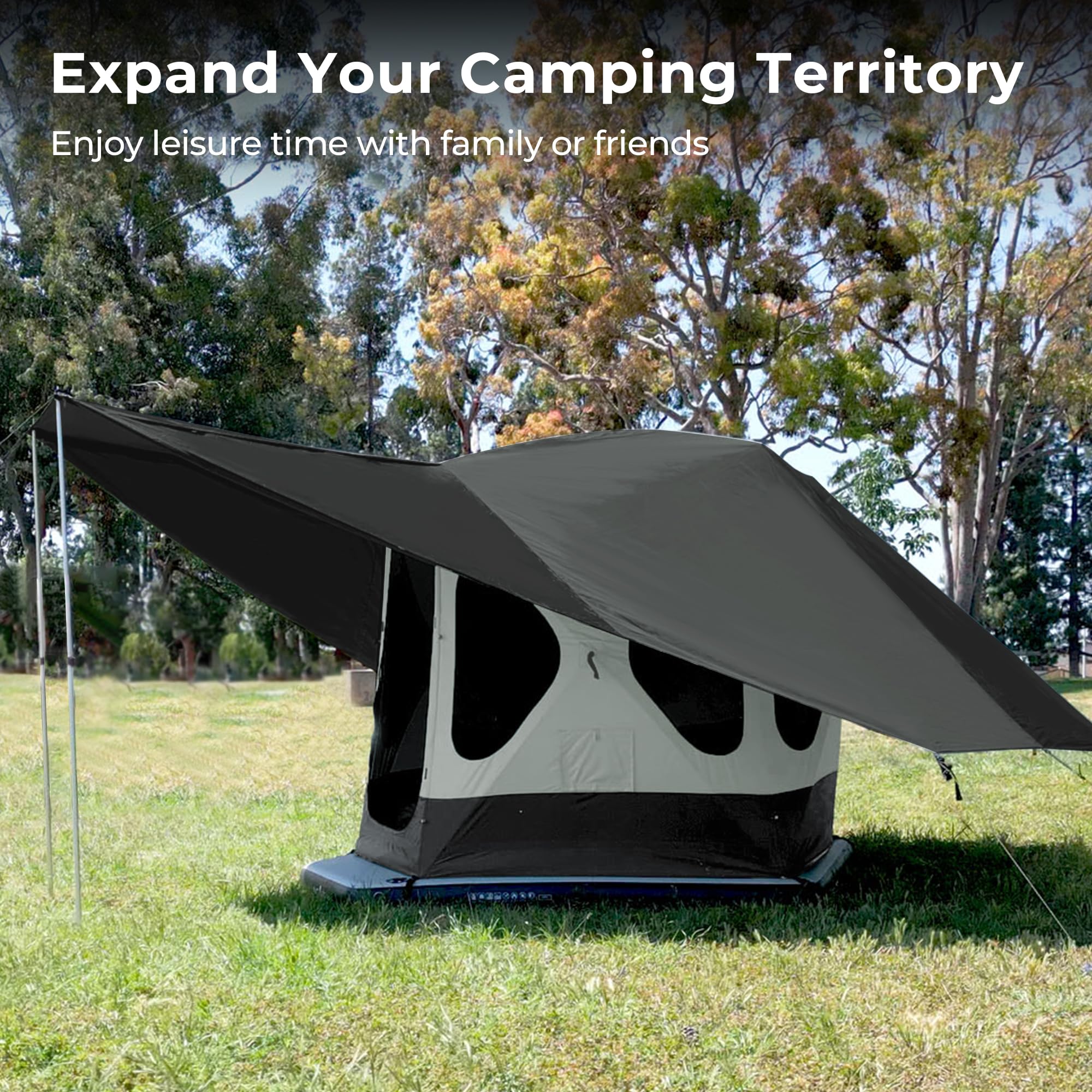 ACACIA Canopy 2-3 Person Camping Tent - Waterproof PU2000 4-Season Outdoor Shelter with UPF50+ Sun Protection, Includes 2 Telescopic Poles & Carry Bag (Moonstone Color) - Perfect for Backpacking, Hiking, Beach Trips and Outdoor Adventures