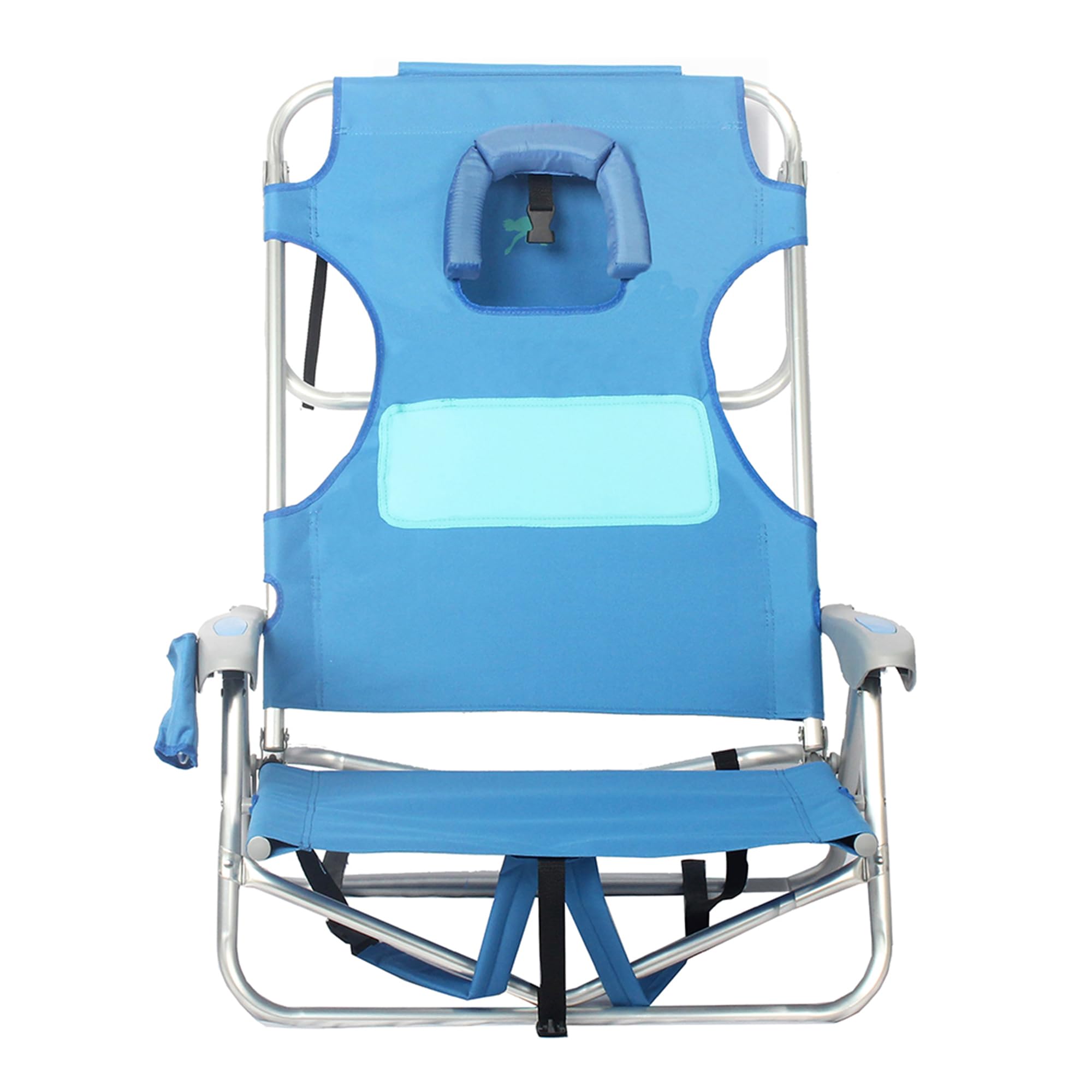 Lightweight Women's Comfortable Backpack Beach Chair with 5 Adjustable Positions, Carry Straps & Cup Holder - Portable Outdoor Lounge Chair for Beach, Park, Camping & Picnic (2 Pack, Blue)