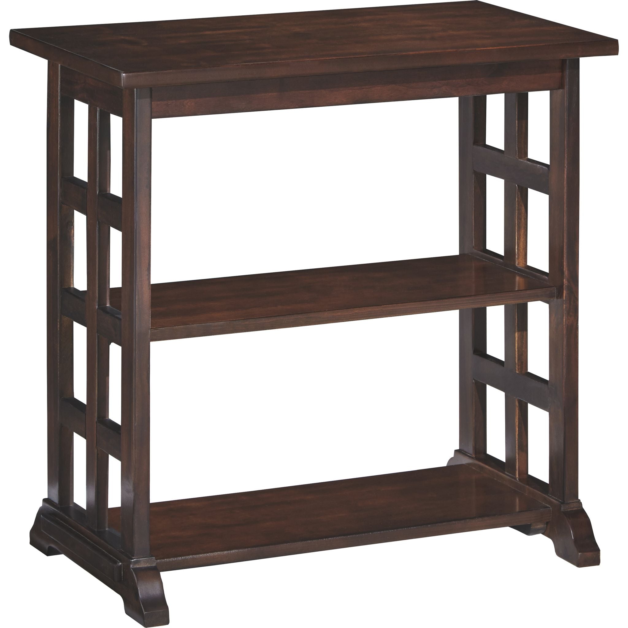 Braunsen Chairside Table - Brown Wooden End Table for Living Room, Bedroom, or Office - Perfect for Holding Lamps, Books, and Drinks