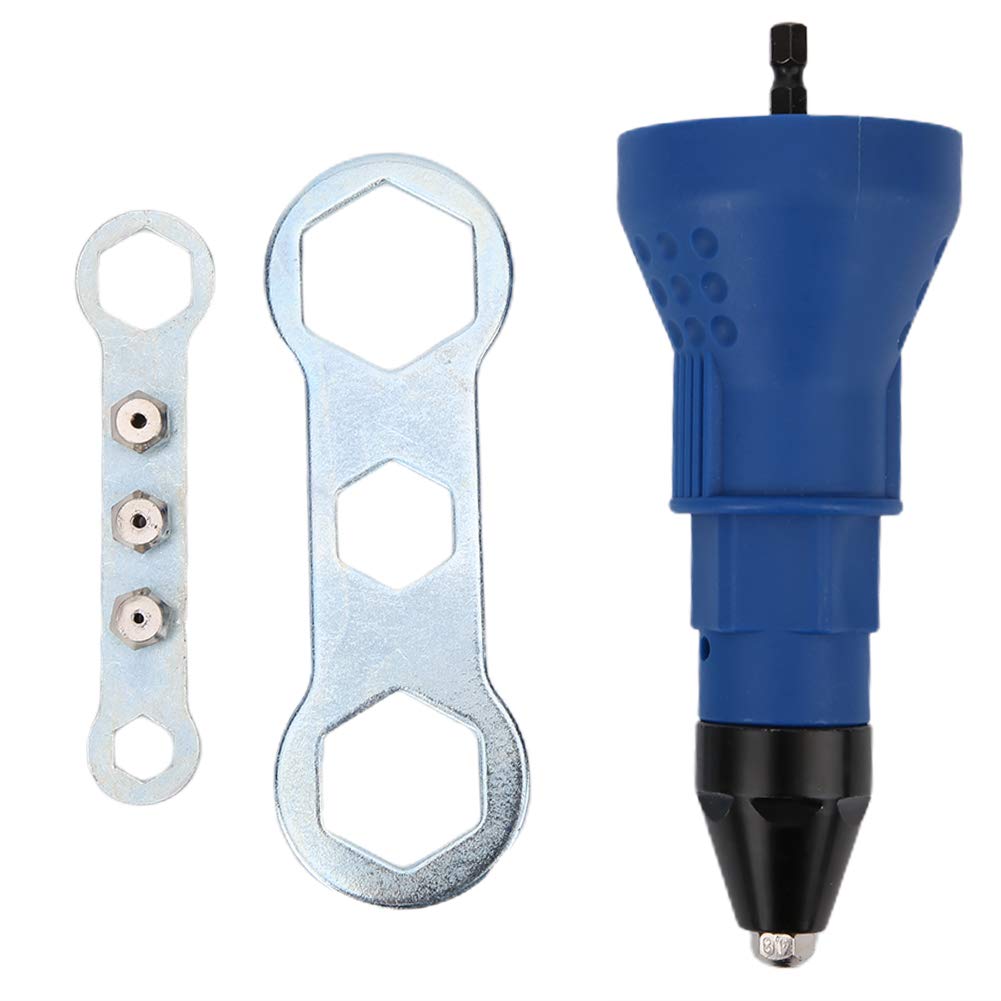 Electric Cordless Rivet Drill Attachment - Steel Insert Nut Tool Adapter for DIY, Metalworking & Automotive Repair Accessories