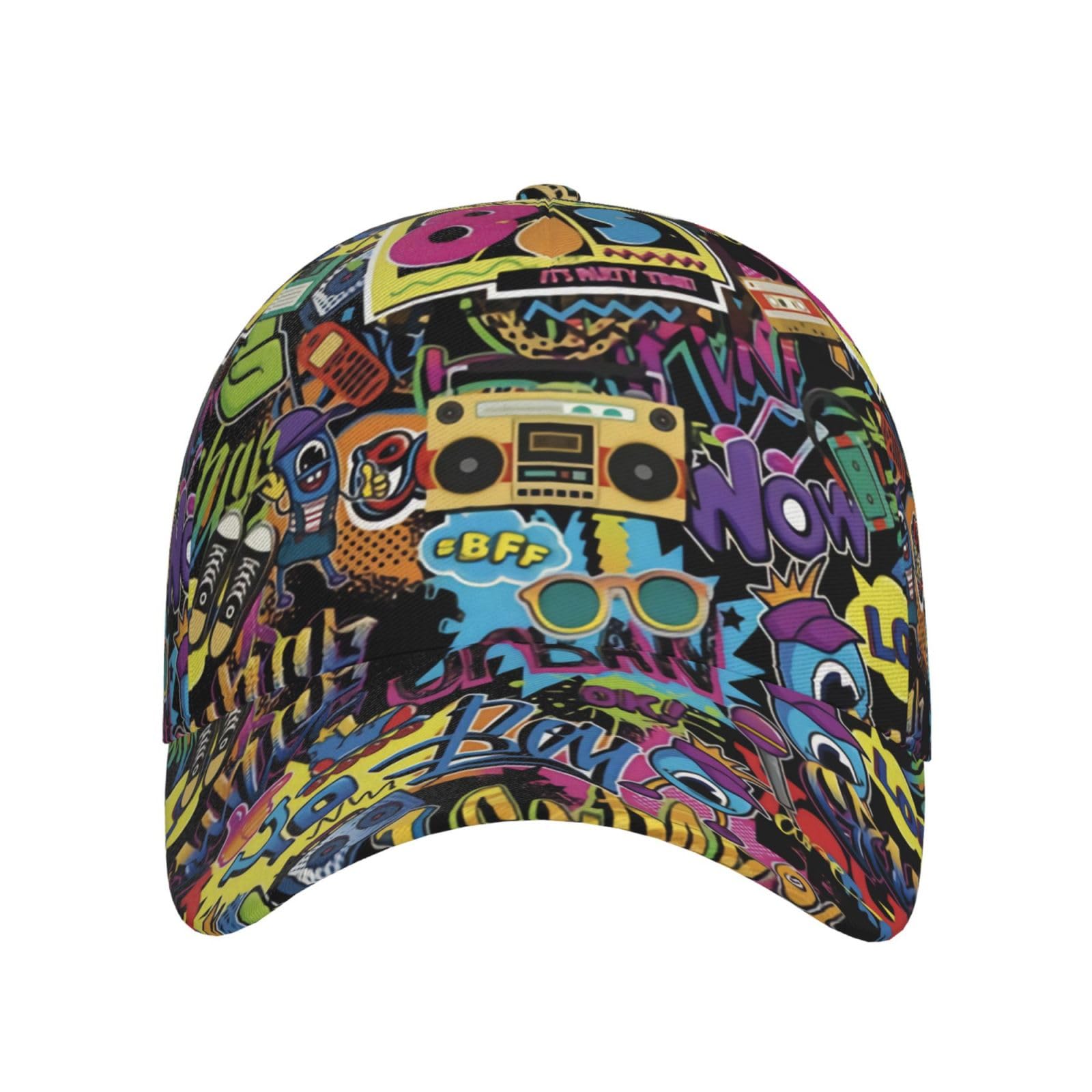 80s 90s Retro Vintage Baseball Cap - Adjustable Unisex Party Hat for Men & Women - Perfect for Halloween Costumes, Themed Parties and Nostalgic Fashion