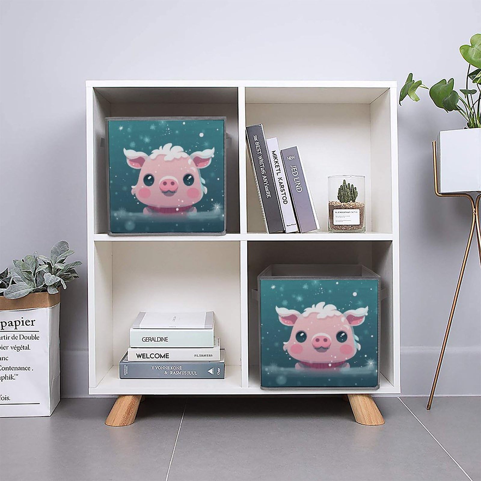 Collapsible Storage Bins with Handles - 6PCS Waterproof Cube Organizers for Home, Office & Toys
