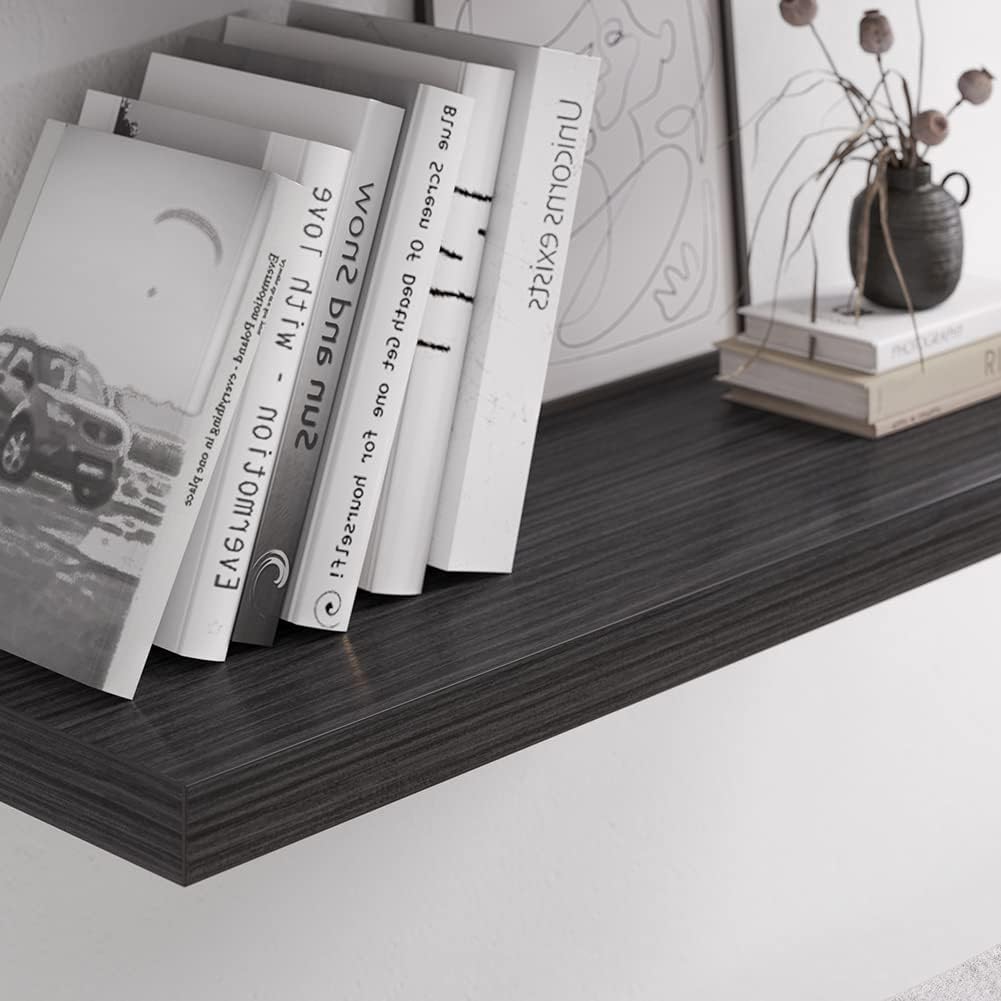 2-Pack Dark Wood Floating Shelves - 30