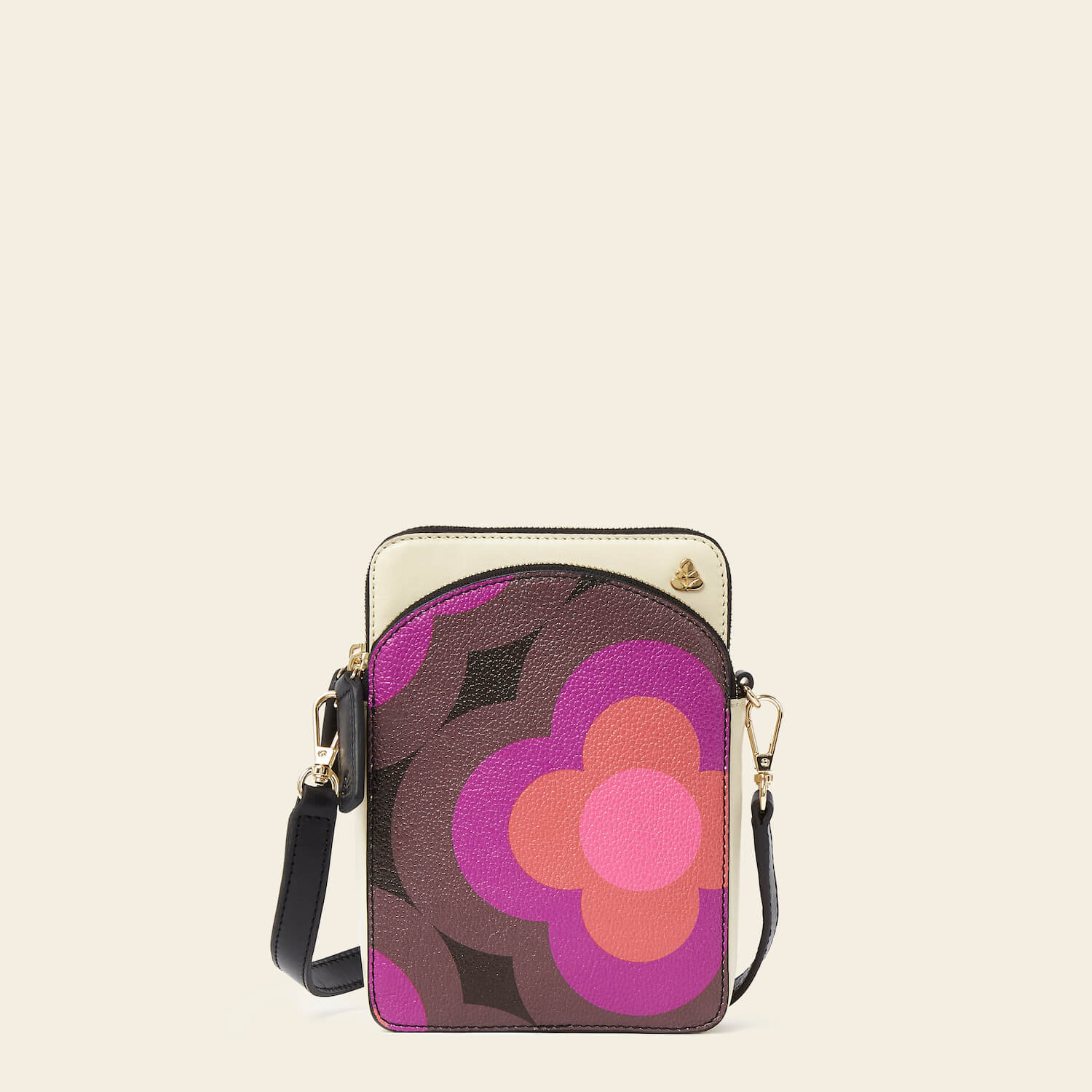 Portia Tall Crossbody Bag with Radial Flower Design - Stylish Women's Shoulder Purse for Daily Use, Work, and Travel