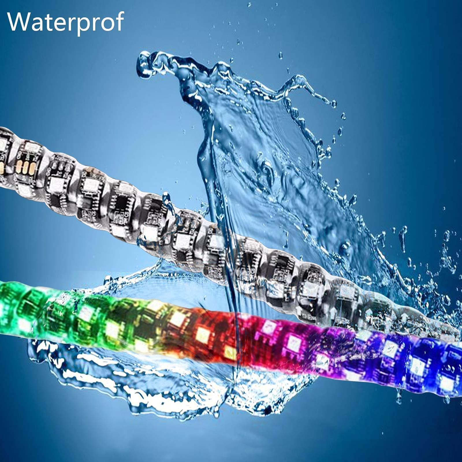 2PC 3FT RGB LED Whip Lights with APP Control - 360° Spiraling Rising Dancing Dreamcolor Flag for UTV, ATV, Off-Road, Sand Buggy & Dune RZ | Perfect for Night Rides, Off-Road Racing & Desert Adventures