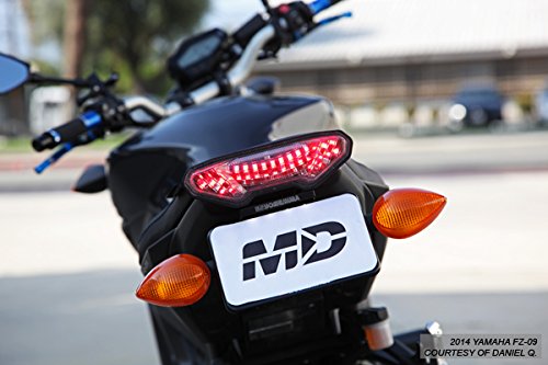 Sequential LED Tail Lights Clear Lens for 2014-2016 Yamaha FZ-09, 2015-2017 FJ-09 & 2019-2020 Tracer 900 - High Visibility Motorcycle Safety Lights for Night Riding & Custom Builds