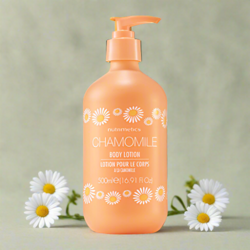 Organic Chamomile Body Lotion 500ml - Soothing & Hydrating Moisturizer for Dry, Sensitive Skin - Perfect for Nighttime Relaxation & Daily Skincare Routine