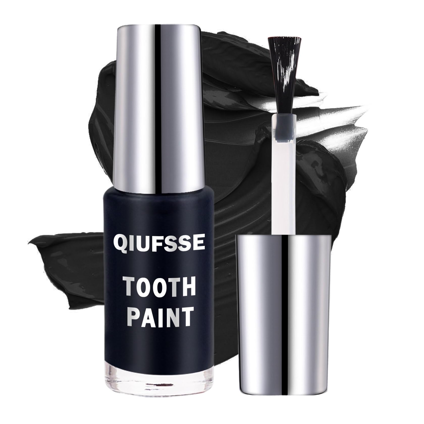 Black Tooth Paint for Halloween & Goth Makeup - Professional Temporary Black Teeth Cosmetic | Safe, Quick-Drying & Realistic Special Effects | Perfect for Costume Parties, Horror Events & Cosplay