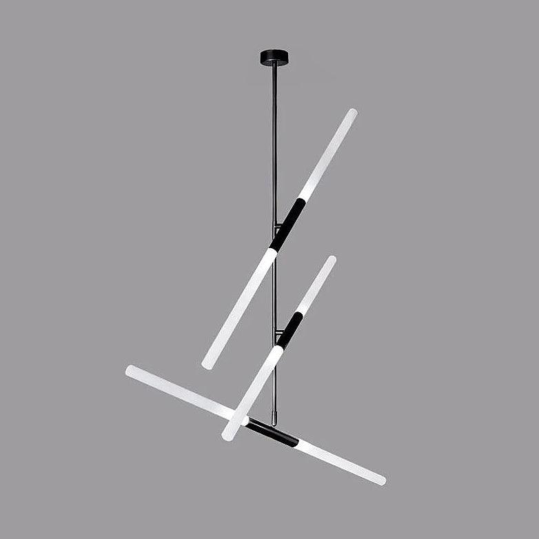 Hash Linear Suspension Light Fixture - Modern Minimalist Pendant Lighting for Kitchen Island, Dining Room & Bedroom