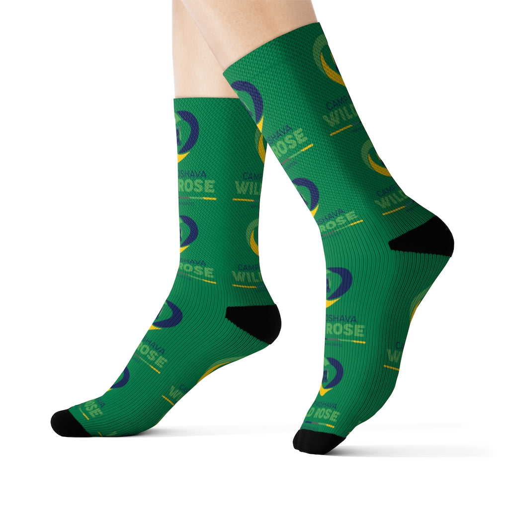 Wild Rose Green Socks for Women - Comfortable & Stylish Casual Wear - Perfect for Daily Use, Workouts, and Outdoor Activities