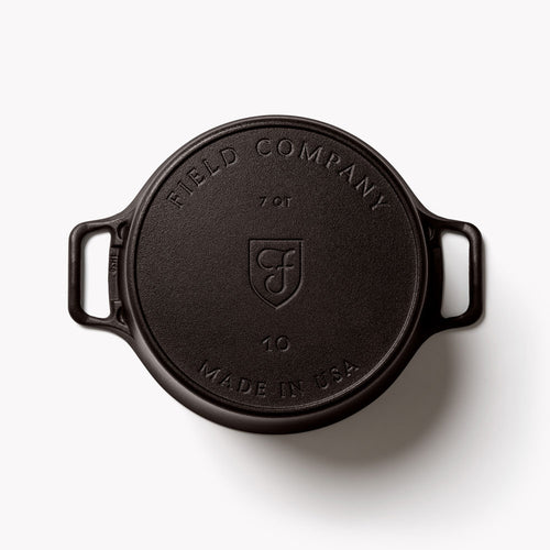 Premium No.10 Cast Iron Field Skillet & Dutch Oven Set – Heavy Duty Cookware for Camping, Outdoor Cooking & Backpacking – Perfect for Grilling, Frying & Stewing