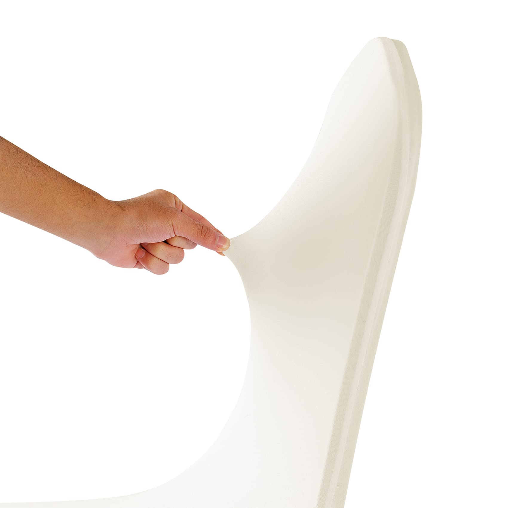 25PCS Stretch Spandex Chair Covers - Washable & Removable Elastic Chair Protectors for Living Room, Party, Banquet, Wedding, Hotel Events (Ivory) - Perfect for Home Decor & Event Seating