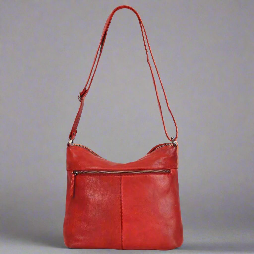 Premium MET Double Front Pocket Genuine Leather Bag for Men & Women - Stylish & Durable for Work, Travel & Everyday Use
